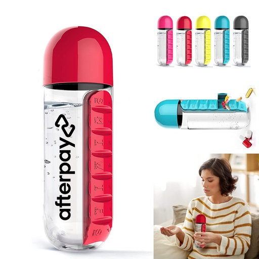 [CB4913] Johnson Daily Pill Box Organizer with Water Bottle - 20 oz. CB4913