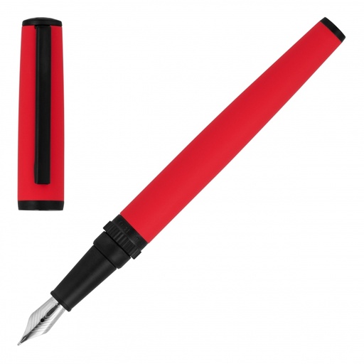 Hugo Boss Fountain pen Gear Matrix Red (Dual Branding)