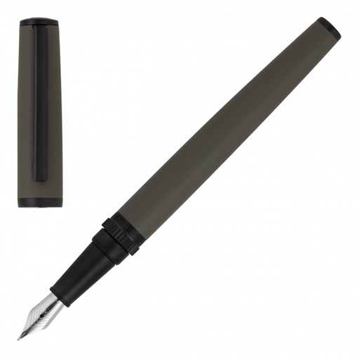 Hugo Boss Fountain pen Gear Matrix Khaki (Dual Branding)