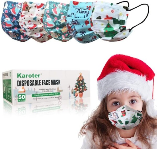 [CV2022] Children Size 3 Ply Face Mask - Christmas Designs. CV2022