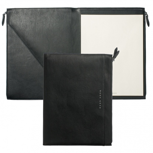 [HTF808A] Conference folder A4 Stripe Soft Black