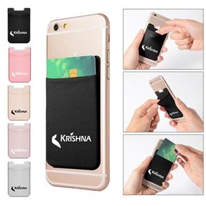 [PH4696] Leatherette Elastic Adhesive Phone Wallet. PH4696