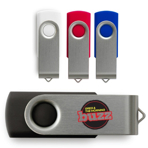 Swivel USB Flash Drive Metal - 2GB, 4GB, 8GB. PWB5165