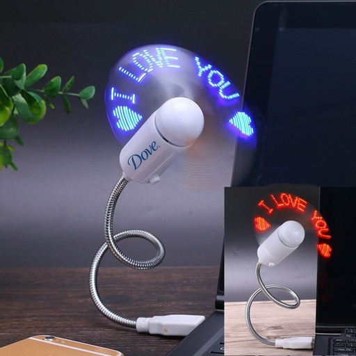 [HF9548] LED Custom Message Fan - USB Powered. HF9548