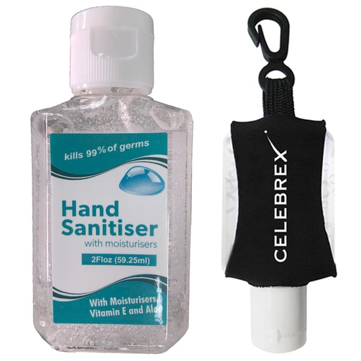 [CV1699] Hand Sanitizer 62%-65% w/ Carabiner Case Holder - 2 Oz. CV1699