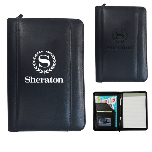 [1484343_PWB85771] Conference Leatherette Padfolio with Zipper Closure. PWB85771