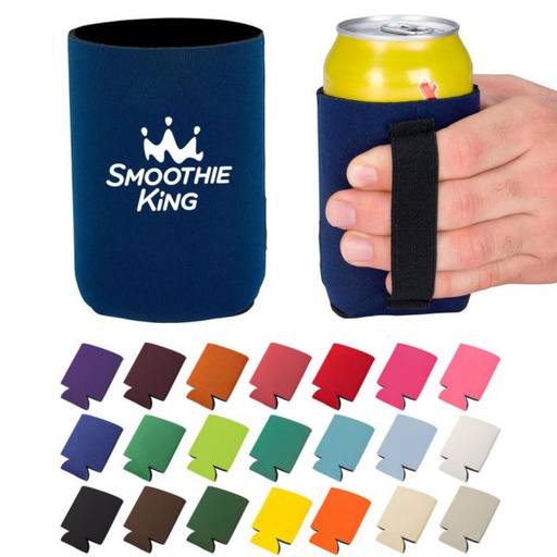 [CC2885] Collapsible Can And Bottle Cooler Holder W/ Elastic Strap. CC2885