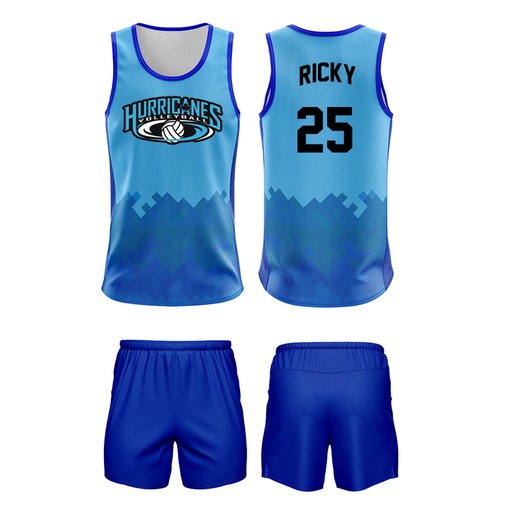 [VB8596] Pro Personalized Volleyball Uniform - Sleeveless Tank Jersey and Shorts Set. VB8596