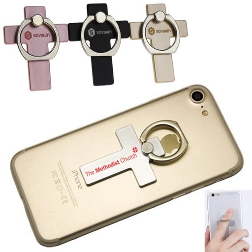 Cross Shaped - Washington Metal Adhesive Cell Phone Ring Grip Holder And Stand. PH7789