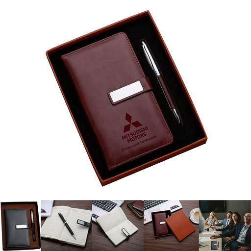 [GS7678] Penote - Luxury Leatherette A6 Notebook and Pen Gift Set. GS7678