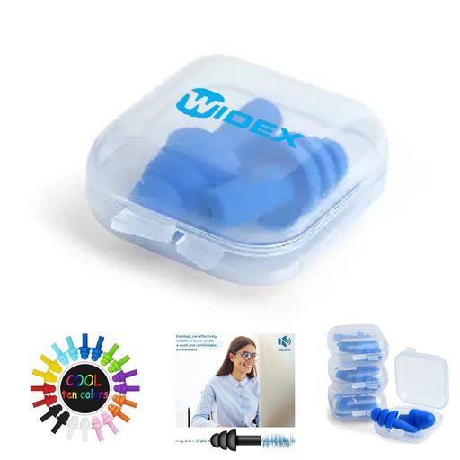 [EP4572] SilentComfort Ear Plug Set - TPR Silicone Ear Plugs in Branded Case. EP4572