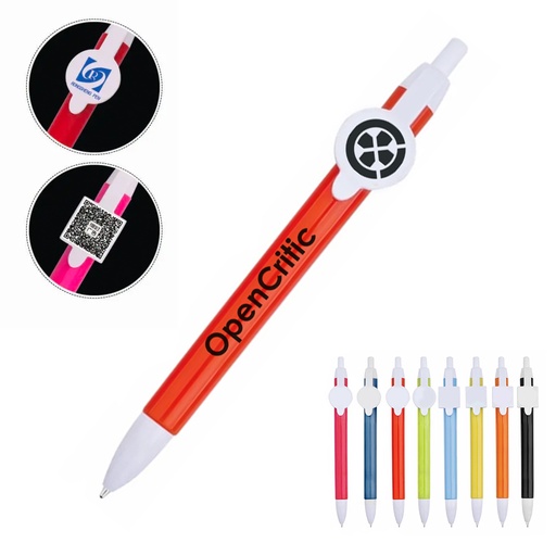 [AC1379] Round Clip Ball Pen Premium Ink. AC1379