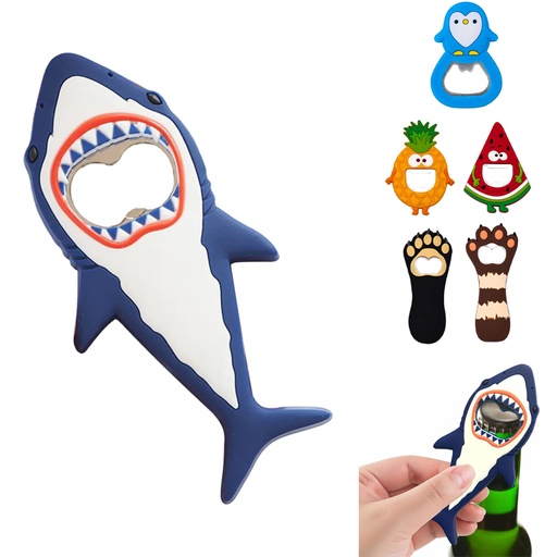 [BO2286] Custom 3d PVC And Metal Beer Bottle Opener With Logo. BO2286