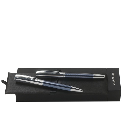 Cerruti 1881 Set Conquest Blue (Ballpoint Pen & Rollerball Pen)