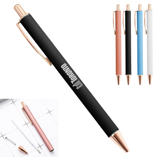 Siena Velvet Pen with Rose Gold Accents