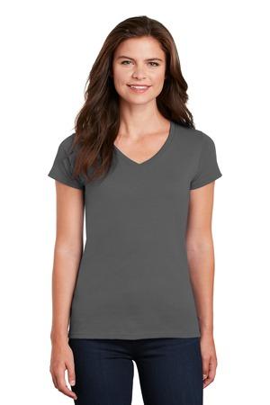 [5V00L] Gildan Ladies Heavy Cotton 100% Cotton V-Neck T-Shirt. 5V00L