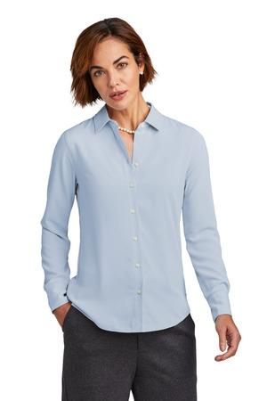 [BB18007] Brooks Brothers Women's Full-Button Satin Blouse BB18007