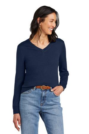 [BB18411] Brooks Brothers Women's Washable Merino V-Neck Sweater BB18411