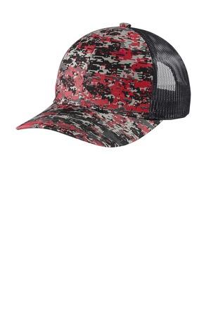 [C114] Port Authority Digi Camo Snapback Trucker Cap C114