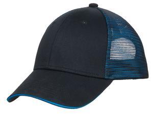 [C818] Port Authority Double Mesh Snapback Sandwich Bill Cap. C818