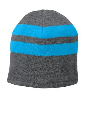 [C922] Port & Company Fleece-Lined Striped Beanie Cap. C922