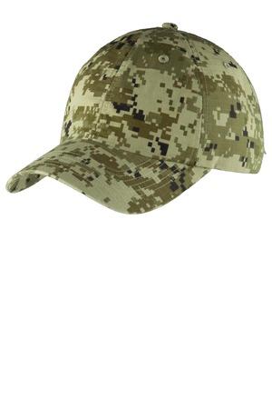 [C925] Port Authority Digital Ripstop Camouflage Cap. C925