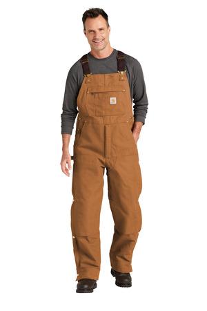 [CTT104393] Carhartt Tall Firm Duck Insulated Bib Overalls CTT104393