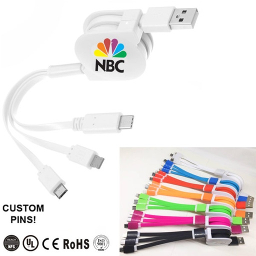 [RC5092] 3-In-1 Magic USB Retractable Mobile Charging Cable. RC5092