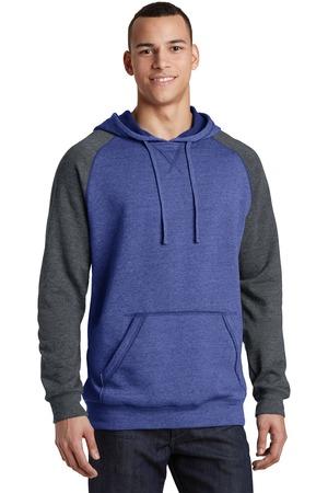 [DT196] District Young Mens Lightweight Fleece Raglan Hoodie. DT196