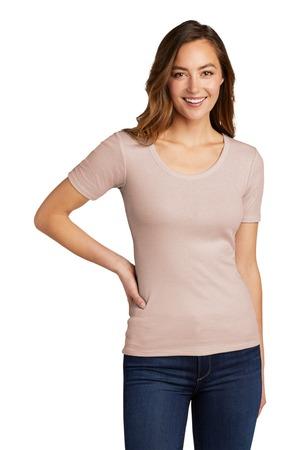 [DT6020] District Women's V.I.T. Rib Scoop Neck Tee DT6020