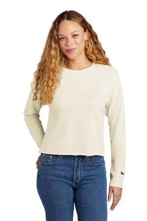 [LNEA514] New Era Ladies Tri-Blend Fleece Crop Crew LNEA514