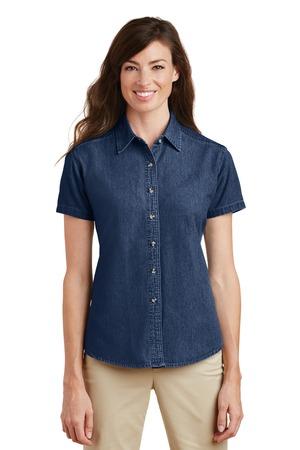 [LSP11] Port & Company - Ladies Short Sleeve Value Denim Shirt. LSP11