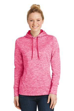 [LST225] Sport-Tek Ladies PosiCharge Electric Heather Fleece Hooded Pullover. LST225