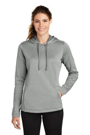 [LST264] Sport-Tek Ladies PosiCharge Sport-Wick Heather Fleece Hooded Pullover. LST264