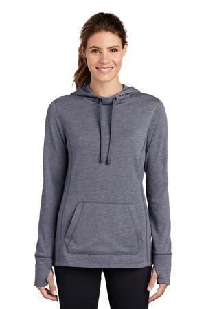 [LST296] Sport-Tek Ladies PosiCharge Tri-Blend Wicking Fleece Hooded Pullover. LST296