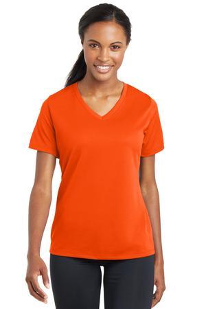 [LST340] Sport-Tek Ladies PosiCharge RacerMesh V-Neck Tee. LST340