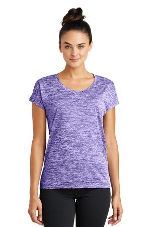 [LST390] Sport-Tek Ladies PosiCharge Electric Heather Sporty Tee. LST390