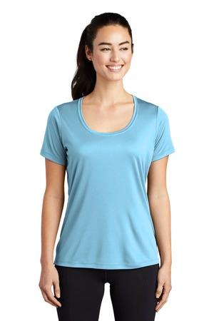 [LST420] Sport-Tek Ladies Posi-UV Pro Scoop Neck Tee. LST420