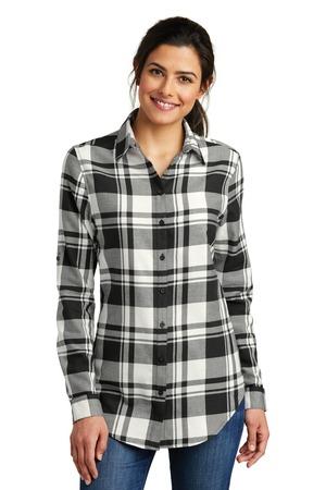 [LW668] Port Authority Ladies Plaid Flannel Tunic . LW668