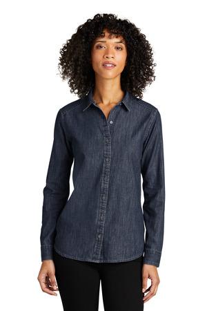 [LW676] Port Authority Ladies Long Sleeve Perfect Denim Shirt LW676