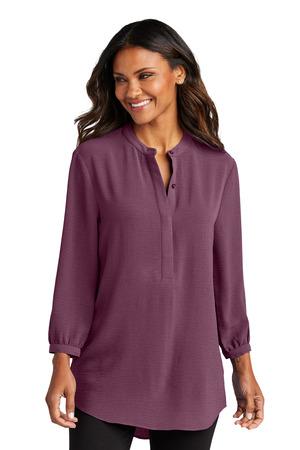 [LW713] Port Authority Ladies 3/4-Sleeve Textured Crepe Tunic LW713