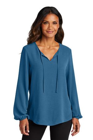 [LW714] Port Authority Ladies Textured Crepe Blouse LW714