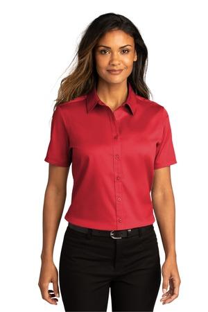 [LW809] Port Authority Ladies Short Sleeve SuperPro React Twill Shirt. LW809