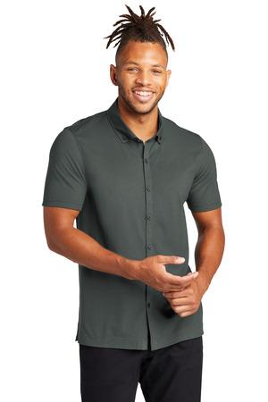 [MM1006] Mercer+Mettle Stretch Pique Full-Button Polo MM1006