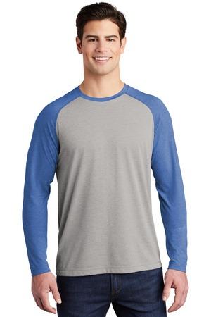 [ST400LS] Sport-Tek PosiCharge Long Sleeve Tri-Blend Wicking Raglan Tee ST400LS