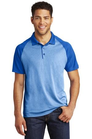 [ST641] Sport-Tek PosiCharge RacerMesh Raglan Heather Block Polo. ST641