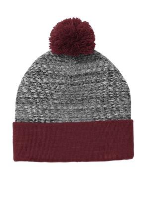 [STC41] Sport-Tek Heather Pom Pom Beanie STC41