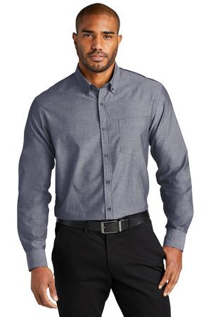 [W382] Port Authority Long Sleeve Chambray Easy Care Shirt W382