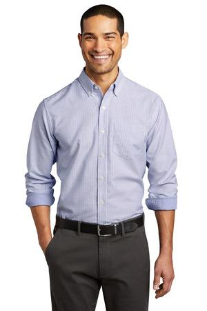 [W657] Port Authority SuperPro Oxford Stripe Shirt. W657