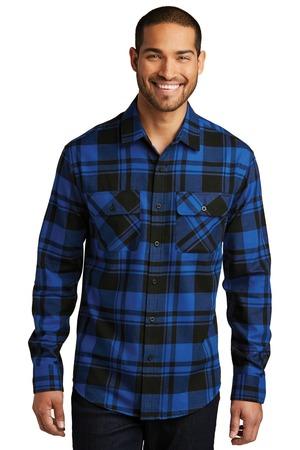 [W668] Port Authority Plaid Flannel Shirt. W668